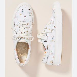 Keds Rifle Paper Co white beach sneakers size 8